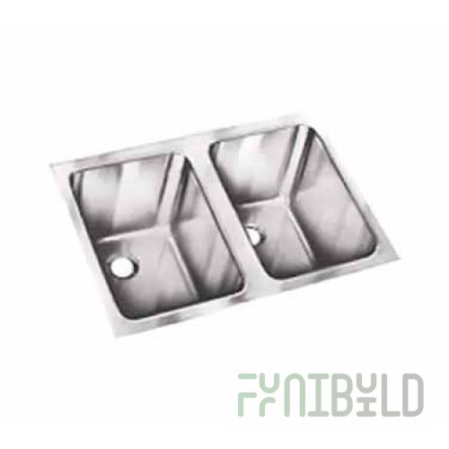 Vollrath 12102-1 14 Inch Weld-In Undermount Sink Two Compartment Stainless Steel