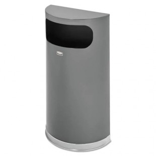 Rubbermaid Commercial Products FGSO820PLANT 9 Gallon Indoor Receptacle Anthracite Chrome