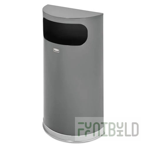 Rubbermaid Commercial Products FGSO820PLANT 9 Gallon Indoor Receptacle Anthracite Chrome