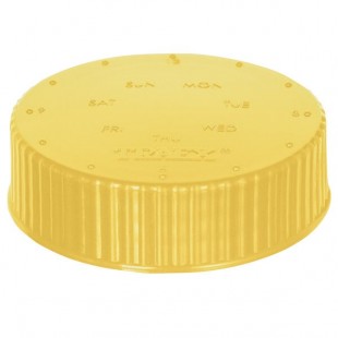 Vollrath 4902-08 Squeeze Bottle Cap Top Yellow Wide Mouth Storage Lid 12 Packs