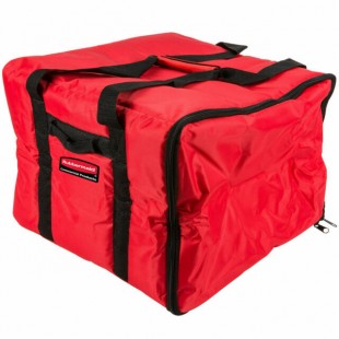 Rubbermaid FG9F3800RED 17 Inch Red Pizza Delivery Bag with Polyester Insulation