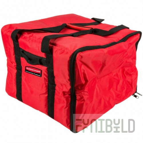 Rubbermaid FG9F3800RED 17 Inch Red Pizza Delivery Bag with Polyester Insulation
