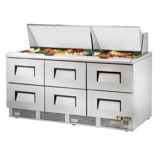 True Refrigeration TFP-72-30M-D-6~SPEC3 72 Inch Sandwich Salad Unit with Drawers