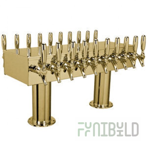 Micro Matic DPT420PVDKR-3 36 Inch Countertop Dual Service Draft Beer Tower Stainless Steel