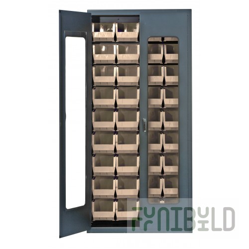 Quantum QSC-BG-C240CL 36 Inch Heavy-Duty Storage Cabinet with Clear Door