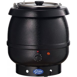 Globe CPSKB1 13 Inch Countertop Soup Kettle 9.5 Quart with Hinged Lid