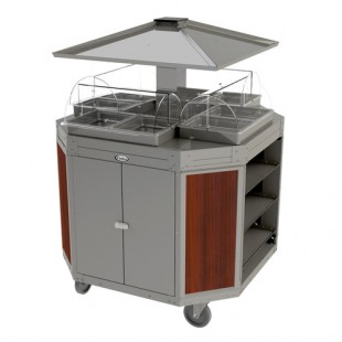 Cadco CBC-OCT-L5 46 Inch Mobile Electric Hot Food Serving Counter with Shelves Cadco CBC-OCT-L5 46 Inch Mobile Electric Hot Food Serving Counter with Shelves