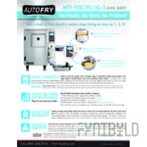 Motion Technology Inc. AUTOFRY MTI10XL3 Autofry® Ventless Fryer Electric Countertop