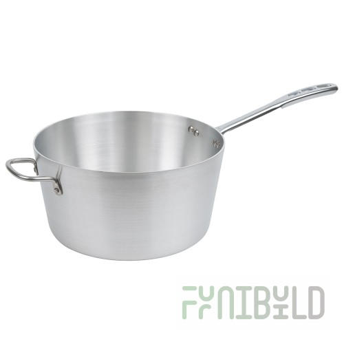 Vollrath 67308 8-1/2 Quart Tapered Sauce Pan Aluminum with Riveted Handle