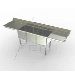 AERO Manufacturing XF3-2118-18LR 21 Inch Three Compartment Sink with Drainboards AERO Manufacturing XF3-2118-18LR 21 Inch Three Compartment Sink with Drainboards