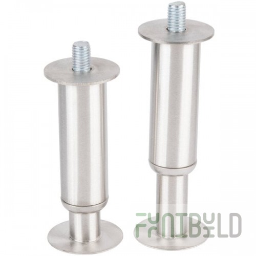 Manitowoc K00151 6 Inch Adjustable Flanged Foot Gray Painted Leg Set of 4
