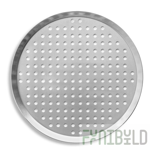 Vollrath PC09PN 9 Inch Perforated Pizza Pan 14 Gauge Aluminum with Natural Finish