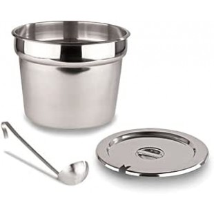 Nemco 68393-4 4 Quart Soup Warmer Inset with Cover and Ladle Aluminum Nemco 68393-4 4 Quart Soup Warmer Inset with Cover and Ladle Aluminum