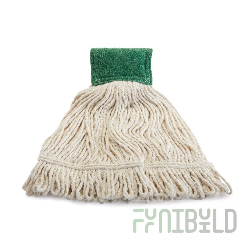 Rubbermaid 2036128 Medium Wet Mop Head Cotton/synthetic Blend White