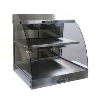 Resfab GNG-2P2T Grab'N Go Heated Display Case Countertop 2-tier