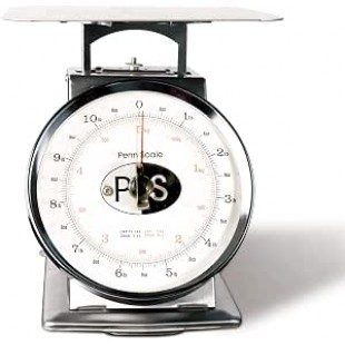 Penn Scale P-10R 11 lb x 1 oz Top Loading Spring Scale Stainless Steel Platter Penn Scale P-10R 11 lb x 1 oz Top Loading Spring Scale Stainless Steel Platter
