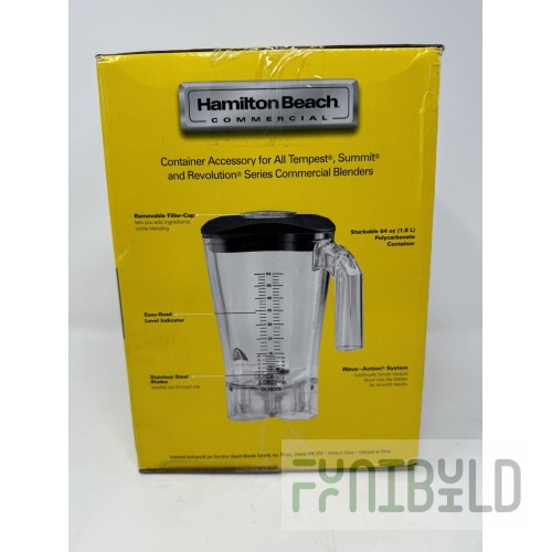 Hamilton Beach 6126-650-CE 64 Oz. Polycarbonate Blender Container with Lid