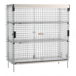 Metro SEC56C-SL-2EZ 60 Inch Chrome Security Unit with SlideSecure Door and 2 Shelves
