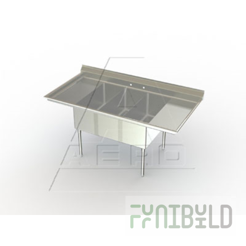 AERO Manufacturing 2MP-3-15L 55 Inch Supermarket Sink Meat and Platter{