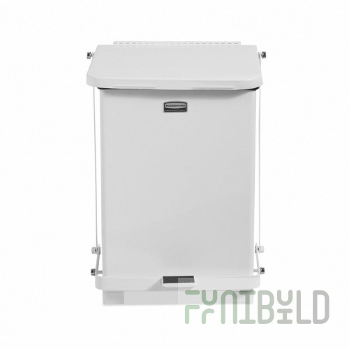 Rubbermaid FGST7EPLWH 12 Inch Waste Basket with 4 Gallon Capacity White