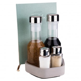 World Tableware APS 40413 Oil & Vinegar Cruet Set 5-piece 5-5/8