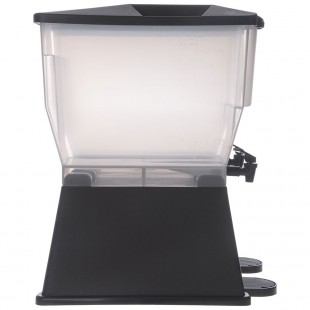 Carlisle 1085703 15-3/4 Inch Double Bowl Beverage Dispenser with Removable Tray Black Polypropylene