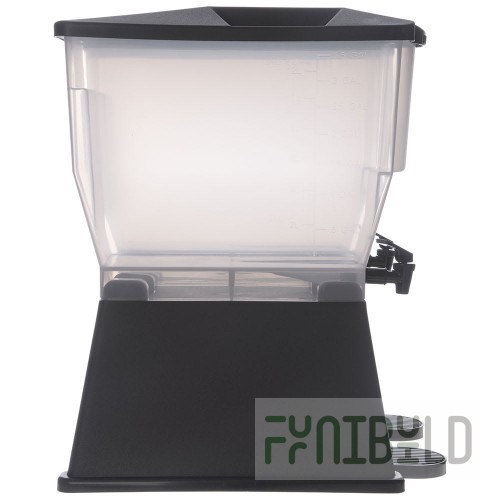 Carlisle 1085703 15-3/4 Inch Double Bowl Beverage Dispenser with Removable Tray Black Polypropylene