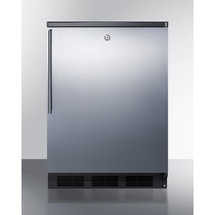 Summit FF7LBLKBISSHV 24 Inch 5.5 cu.ft. Refrigerator One Section Black and Stainless Steel Summit FF7LBLKBISSHV 24 Inch 5.5 cu.ft. Refrigerator One Section Black and Stainless Steel
