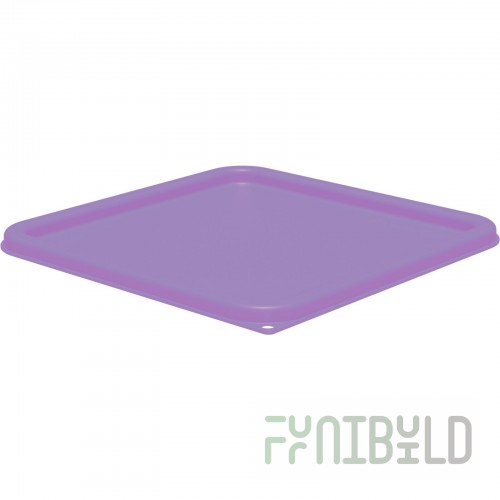 Carlisle 1197089 7.31 Inch Square Food Storage Container Lid Purple Polyethylene