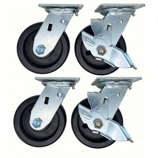 Optional 6 Inch Casters With Brakes (Set of 4), Beverage Air 61C01-017D-01