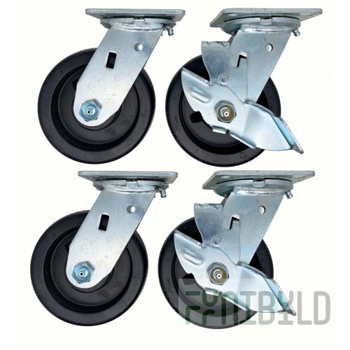 Optional 6 Inch Casters With Brakes (Set of 4), Beverage Air 61C01-017D-01