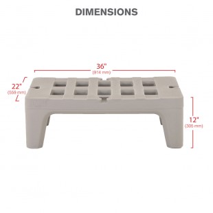Metro HP2236PD-SR 36 Inch Dunnage Rack Slotted Polymer Construction Metro HP2236PD-SR 36 Inch Dunnage Rack Slotted Polymer Construction
