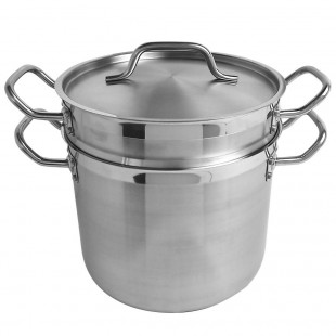 Thunder Group SLDB4008 8 Quarts Double Boiler Stainless Steel with Lid