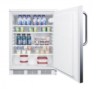 Summit FF7LWBISSTBADA 24 Inch Undercounter Refrigerator 5.5 cu ft Built-in or Freestanding Summit FF7LWBISSTBADA 24 Inch Undercounter Refrigerator 5.5 cu ft Built-in or Freestanding