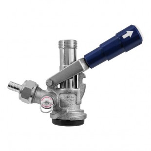 Micro Matic 7485BB-B D System Keg Coupler Chrome Plated Brass Blue