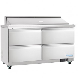 Empura E-KSP60M-D4 61 Inch Refrigerated Salad Sandwich Mega Top Prep Table with Drawers