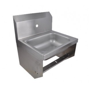 BK Resources BKHS-W-SS-1-BKK 9 Inch Space Saver Hand Sink Wall Mount Stainless Steel with Drain and Faucet