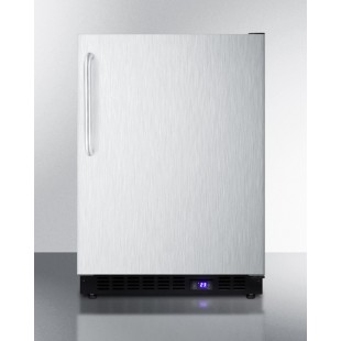Summit SCFF53BXSSTB 24 Inch All-Freezer 4.7 Cu Ft Frost-Free Built-In Black