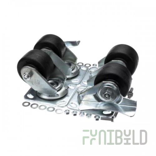 Beverage Air 61C01-018D-01 3 Inch Plate Caster Set of 4 Heavy-Duty Wheels