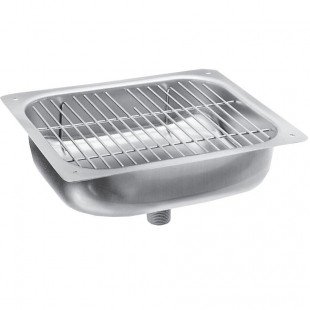 Fisher 1400-0000 12 Inch Glass Filler Station with Sink Stainless Steel