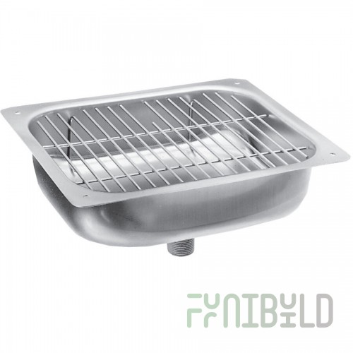 Fisher 1400-0000 12 Inch Glass Filler Station with Sink Stainless Steel