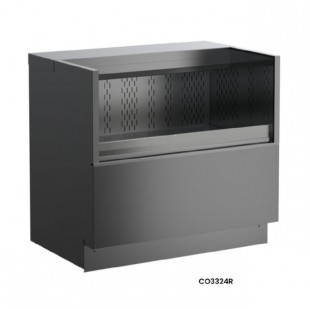 Structural Concepts CO3324R-UC-E3 36 Inch Self-Service Refrigerated Case Black with LED Light