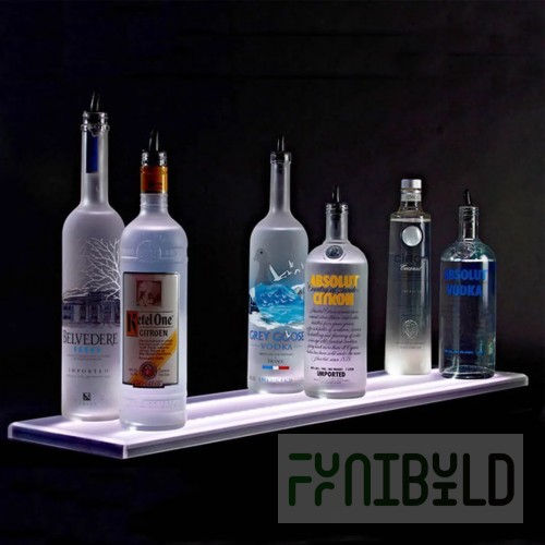 Beverage Air LS4-48L-DW 48 Inch Lighted Liquor Shelf with 24 Bottle Capacity