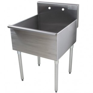 Advance Tabco 6-41-36D 36 Inch Square Corner Scullery Sink 16 Gauge Stainless Steel with 1 Compartment Advance Tabco 6-41-36D 36 Inch Square Corner Scullery Sink 16 Gauge Stainless Steel with 1 Compartment