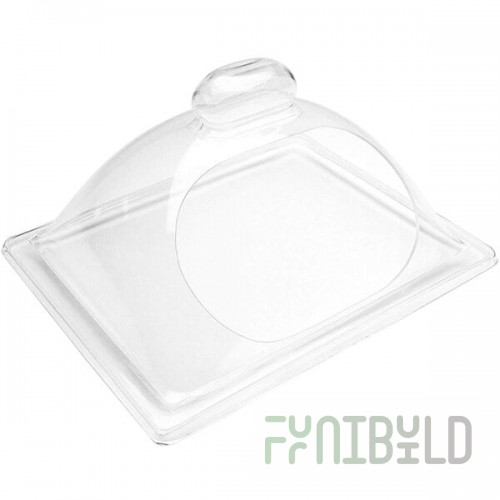 Steelite DFDRC1210SC00 12 Inch Dome with Side Cutout Clear Acrylic