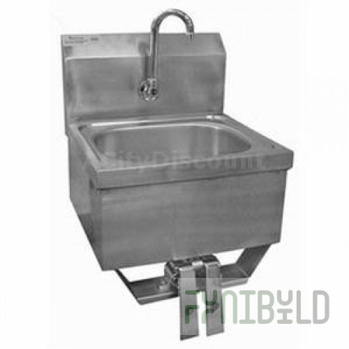 GSW USA HS-1615K-HF 15 Inch Hand Sink with Hand-Free Sensor Faucet and Strainer