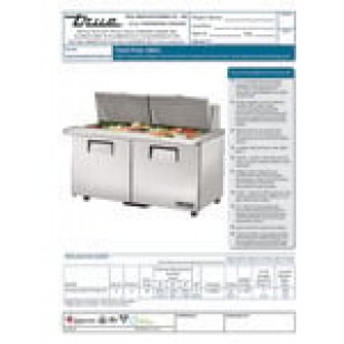 True Refrigeration TSSU-60-24M-B-ST-ADA-HC~SPEC3 60 Inch Stainless Steel Refrigerated Counter True Refrigeration TSSU-60-24M-B-ST-ADA-HC~SPEC3 60 Inch Stainless Steel Refrigerated Counter