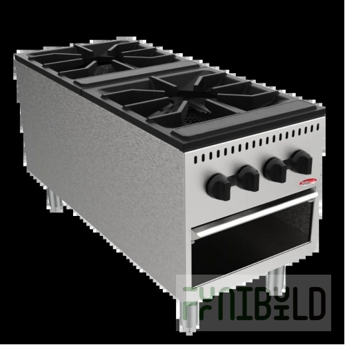 BakeMax BASPS002 18 Inch Gas Stock Pot Heavy Double Burner 180000 BTU