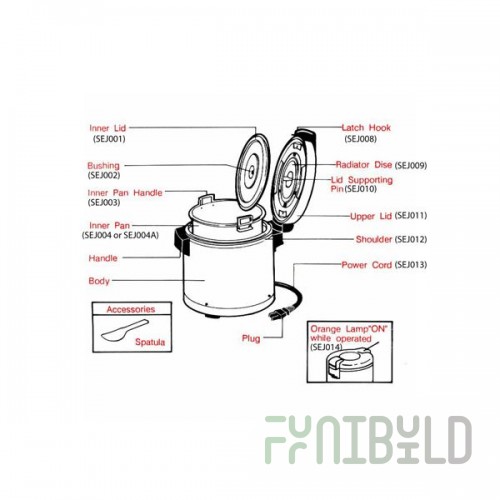 Thunder Group SEJ008 Latch Hook for Rice Warmer Models SEJ18000 SEJ20000
