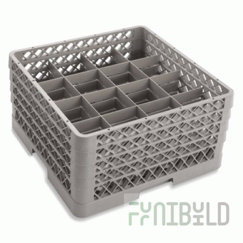 Vollrath TR8DDDA-06 19-3/4 Inch Full Size Glass Rack NSF With 16 Compartments
